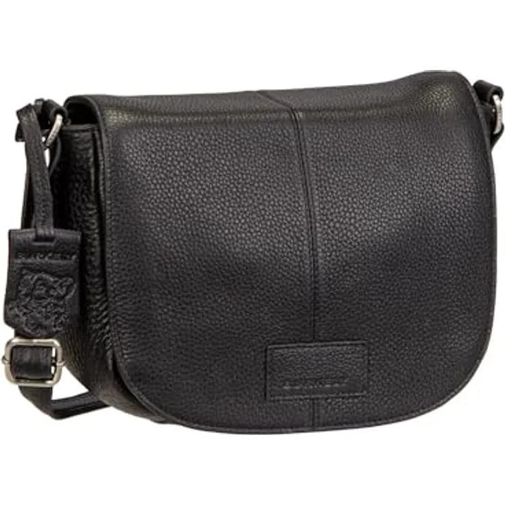 Burkely Soft Skylar Umhängetasche, 100% Leder, schwarz, 21 cm x 8.5 cm x 16 cm