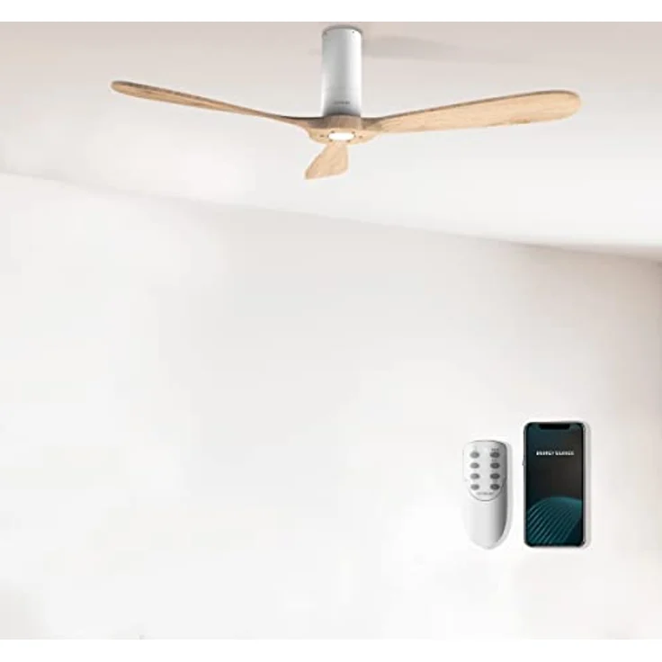 Cecotec Deckenventilator mit Fernbedienung und WLAN EnergySilence Aero 5500 White Aqua Connected. 40 W, Durchmesser 52 Zoll, 3 Flügel, Schutz IP44, Winter-Summer-Modus, Timer – Bild 4