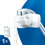 BRITA ON TAP V CU CE Wasserfiltersystem direkt am Wasserhahn angeschlossen, 4-stufige Filtration, White