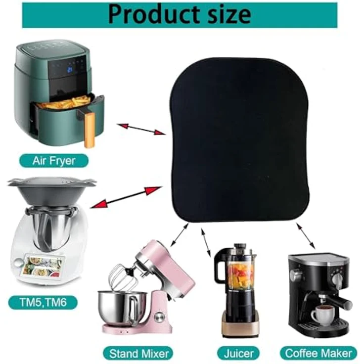 König Design Gleitpad für Thermomix TM6 TM5, Gleitbrett Tropfmatte, schmutzabweisend, 30 x 35 cm – Bild 6