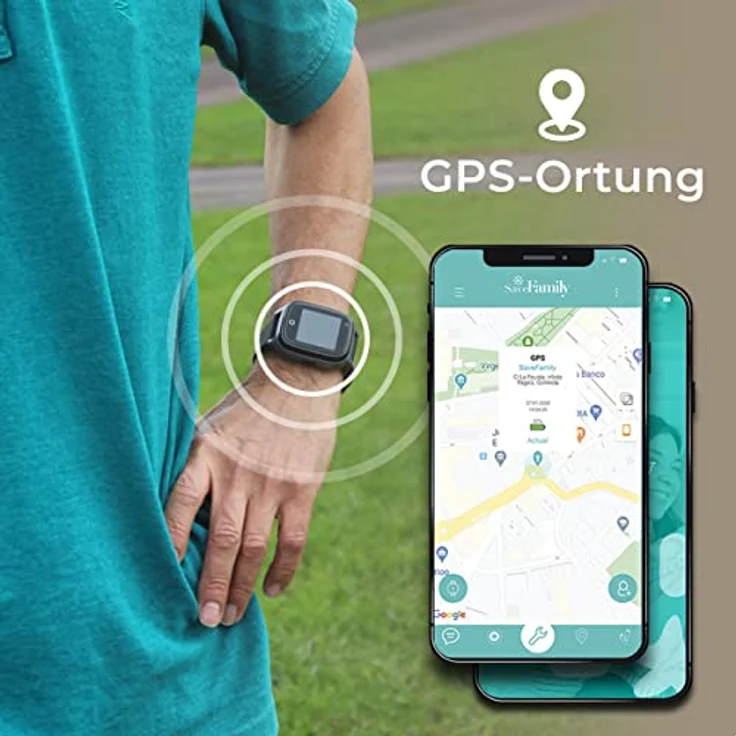 SaveFamily Senior. Ortungsgerät für Senioren, GPS, Anrufe, Notruferinnerung, Herzfrequenz, Schrittzähler, eigene App. – Bild 4