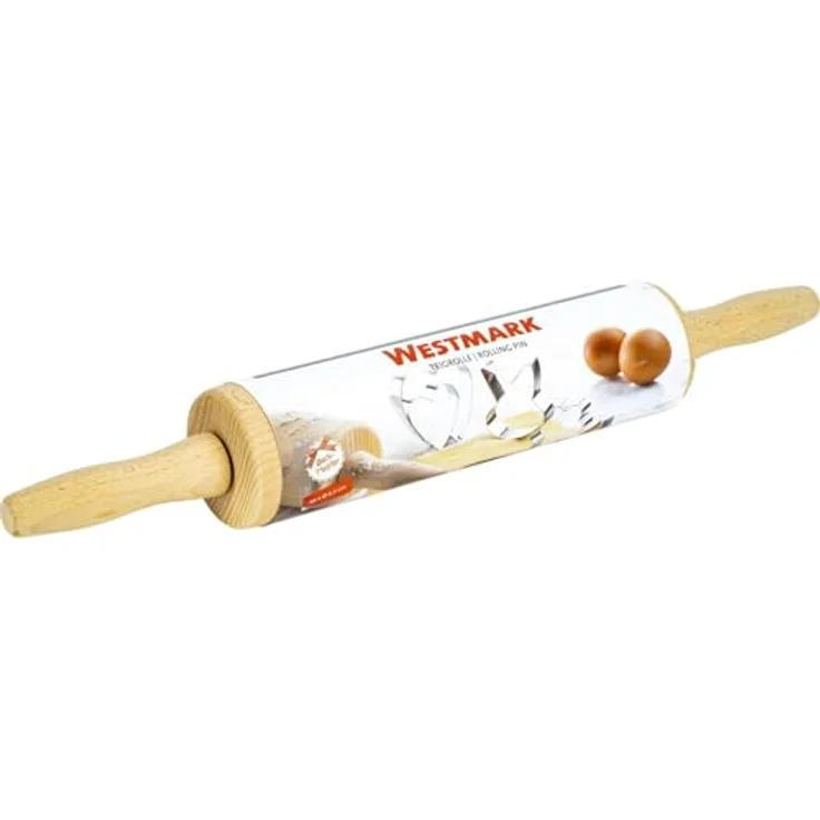 Westmark Nudelholz-Teigroller, Buchenholz, Länge: 46 cm, Durchmesser: 6,4 cm, Hellbraun, 30012270 – Bild 6