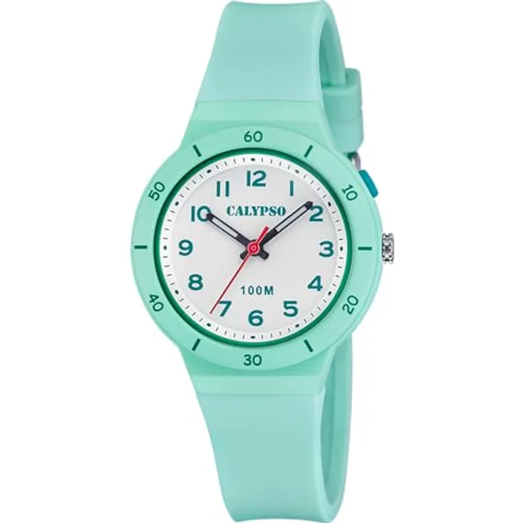 Calypso Jugend Kinderuhr türkis Sweet Time Armbanduhr UK5848/3 Analoguhr, wasserdicht bis 10 ATM