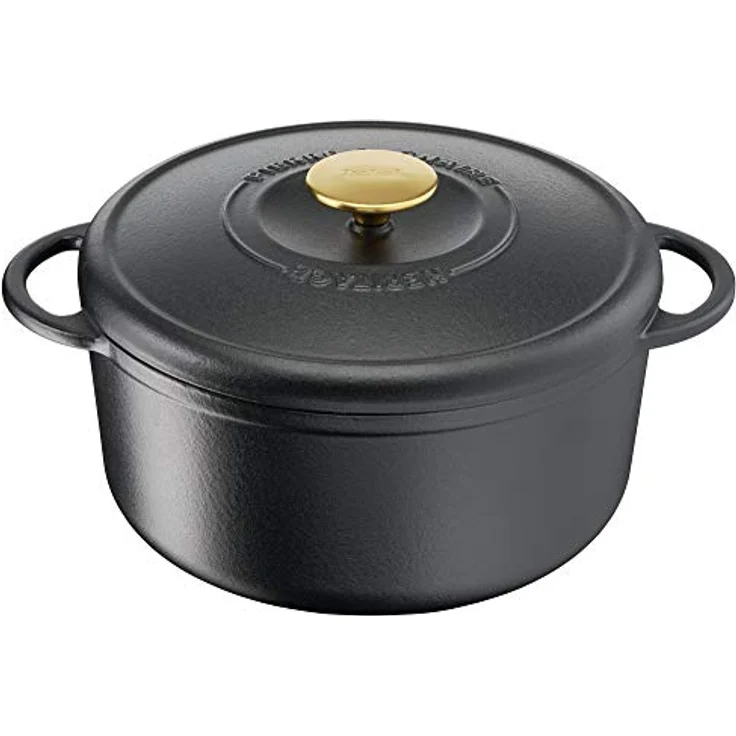Tefal Heritage Schmortopf aus Stahlguss, rund, Gusseisen, 21 cm / 3,3L – Bild 1
