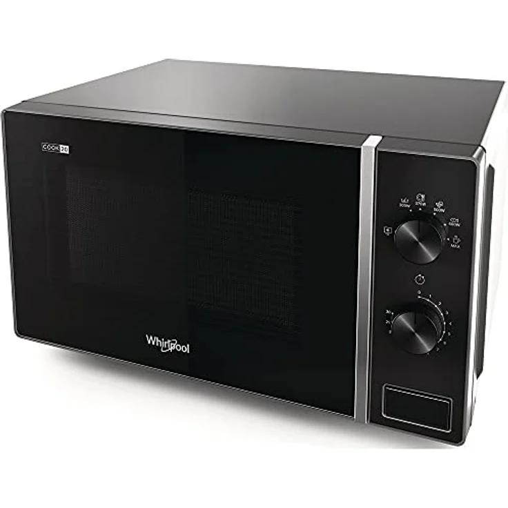 Whirlpool MWP 101 SB Mikrowelle, Standgerät, 20 Liter Garraum, 700 Watt, schwarz, silber – Bild 2