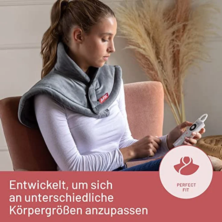 Imetec Intellisense Cervical-Heizkissen für Hals und Schultern, Wärmekissen 47 x 52 cm, antiallergischer Stoff, 5 Temperaturen, Electro-Block-Sicherheitssystem, schnelles Erhitzen, maschinenwaschbar – Bild 4