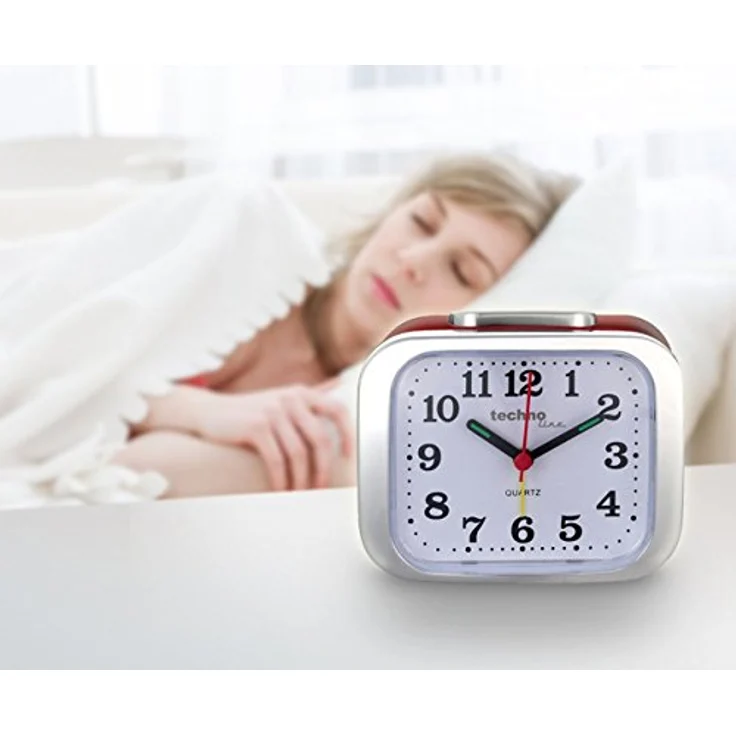 technoline Wecker Modell XL, Quarzuhr mit Beleuchtung und Weckalarm, 110 x 55 x 85 mm – Bild 2