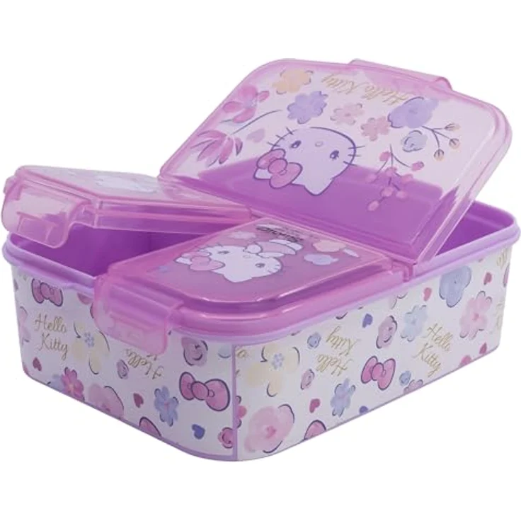 Hello Kitty Lunchbox Brotdose mit 3 Fächern, Kunststoff, für Kinder ab 3 Jahren – Bild 3