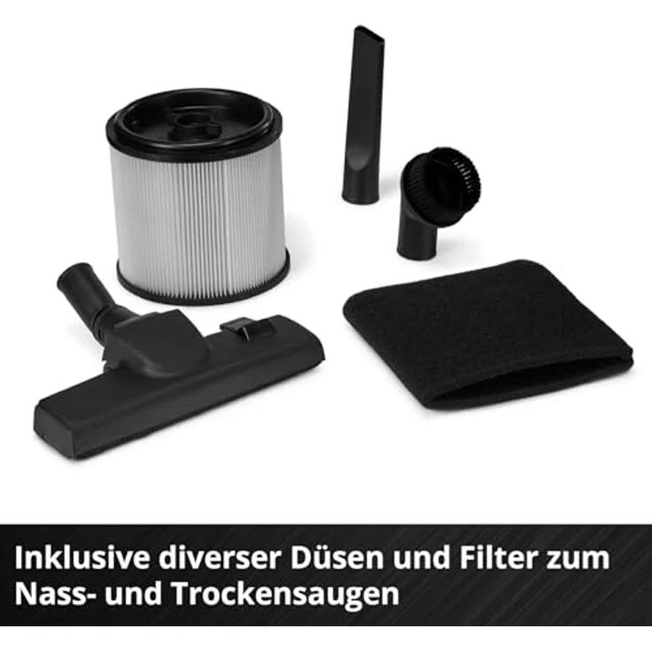 Einhell TE-VC 2580 SACL, Nass-Trockensauger mit 1100 W, 200 mbar Saugleistung, 25 L Behälter, HEPA-Filter und Automatiksteckdose, inkl. Zubehör – Bild 5
