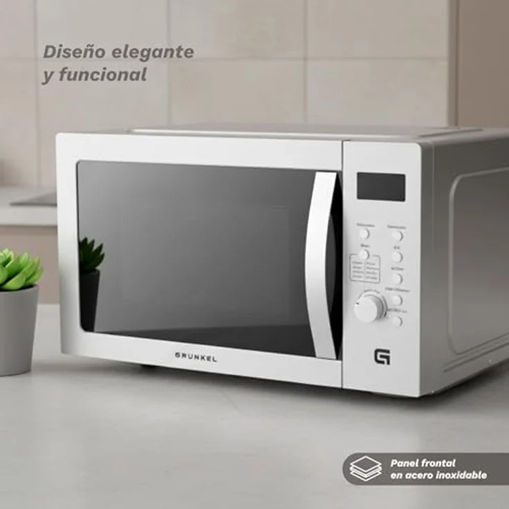Grunkel MW-28AIRFRYER, Mikrowelle mit Grill und Heißluftfritteuse, 28L, 2200W Inox, 5 Leistungsstufen, 8 Programme – Bild 6