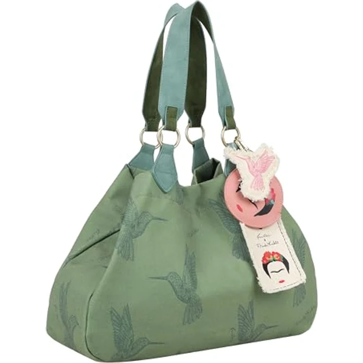 Fritzi aus Preußen Fritzi x Frida Kahlo Izzy Medium Limited Shopper Tasche, 42 cm x 15 cm x 29 cm, grün, 100% Polyester – Bild 4