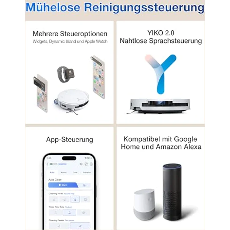 ECOVACS DEEBOT T50 OMNI WHITE GEN2, Saugroboter mit 21.000 Pa Saugkraft, Staubbeutel, Saug- und Wischfunktion, automatische OMNI-Station – Bild 9