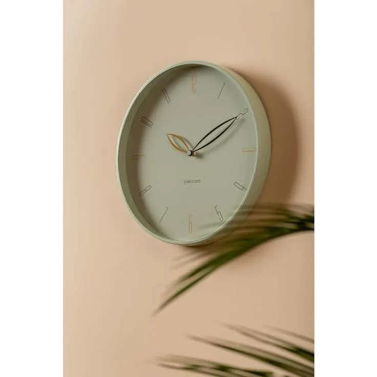 Karlsson Wanduhr Petals, grün, Ø40cm, rund, aus Eisen, moderne Wanddeko für Wohnzimmer – Bild 3