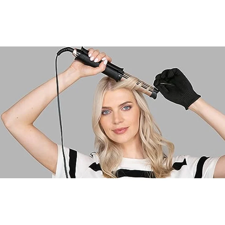 Remington Glätteisen S6077 ONE Straight & Curl Styler, 2in1 Styler mit keramikbeschichteten Stylingplatten, Glätt-/Lockenmodus in Schwarz – Bild 5