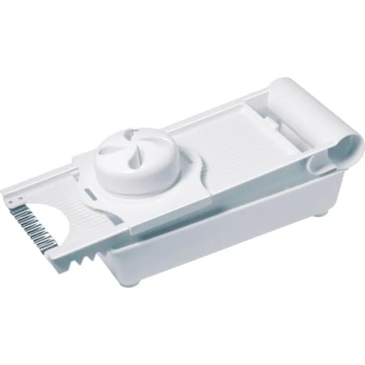 EUROHOME 7-teiliges Multireibe Set - Multifunktionaler Gemüsehobel mit Abstandshalter - Reibe mit Auffangbehälter - Küchenreibe 22 cm mit 5 Aufsätzen - Spülmaschinenfester Salatschneider Karottenreibe