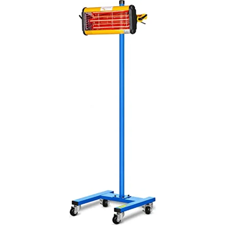 MSW IR-DRYER1000, Infrarot Lacktrockner Strahler, 1100 W für Kfz-Werkstätten, rot