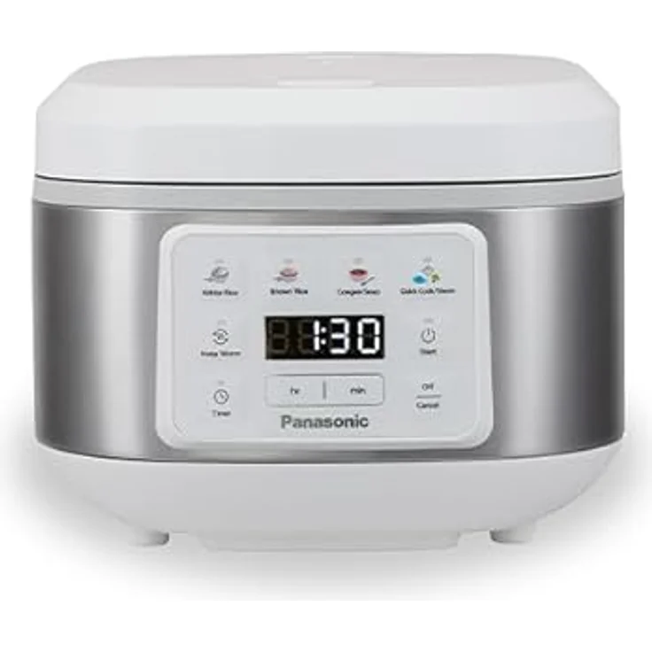 Panasonic SR-DA152WXE Automatischer Reiskocher & Dampfgarer, 1,5 L (8 Tassen), 4 Programme, PFAS-freier Antihaft-Topf, Weiß, Warmhaltefunktion & Timer – Bild 1