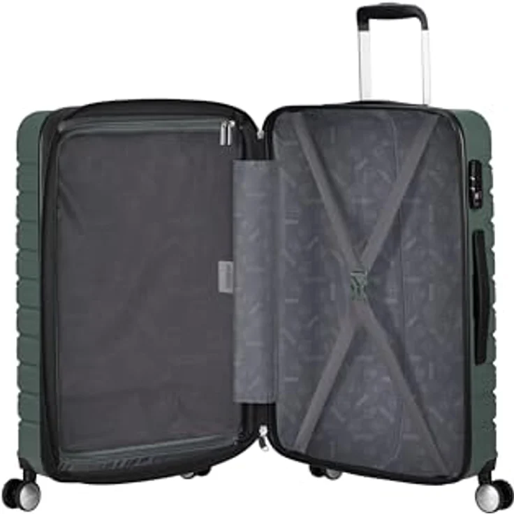 American Tourister, Koffer, Flashline 4 Rollen Trolley 67 cm, Grün, (69 l) - Robuster ABS Koffer mit TSA-Schloss und Wäschefach – Bild 3