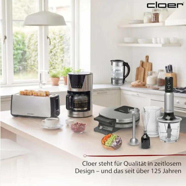 Cloer SB3010 Stabmixer 4-in-1 mit Pürierstab, Zerkleinerer & Schneebesen, 10 Geschwindigkeitsstufen, 700 Watt, Edelstahlgehäuse, spülmaschinengeeignet – Bild 7