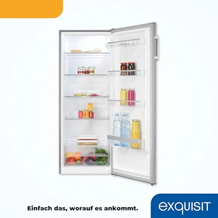 Exquisit Vollraumkühlschrank KS320-V-H-040D inoxlook | Nutzinhalt: 242 L – Bild 5