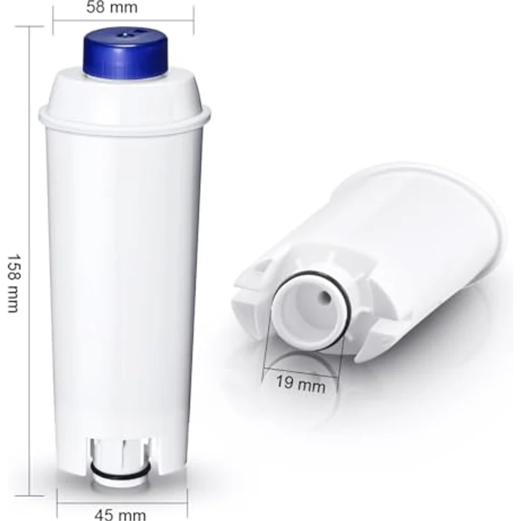 Filswa Wasserfilter DLSC002 für De'Longhi Kaffeemaschinen, 6 Stück Filterkartusche zur Reduzierung von Kalkbildung und Verlängerung der Lebensdauer – Bild 9