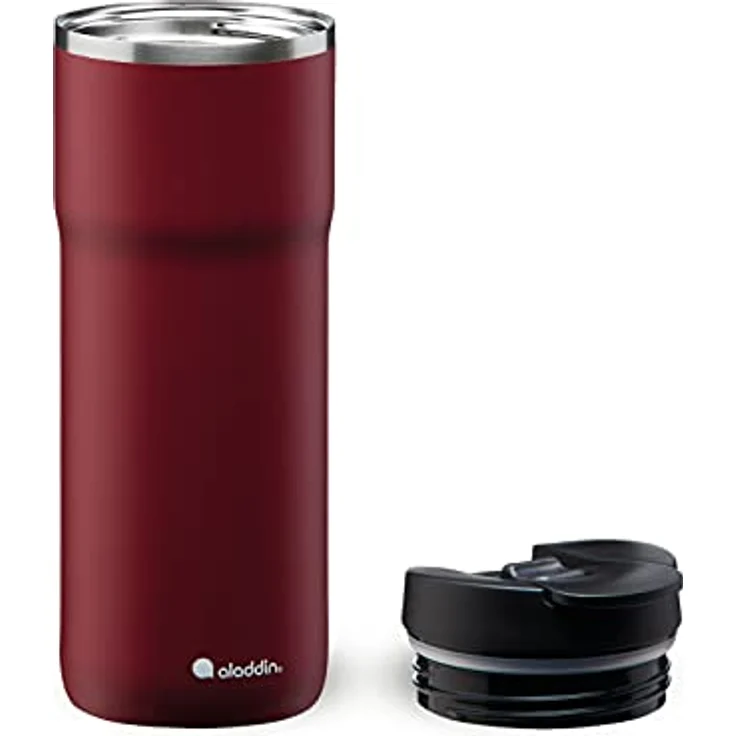 Aladdin Barista Java Thermavac Leak-Lock Edelstahl Thermobecher 0.47L Burgundy Red - Auslaufsicherer Becher - Kaffeebecher To Go Thermo - Hält 4 Stunden Heiß - BPA-Frei - Spülmaschinenfest – Bild 4