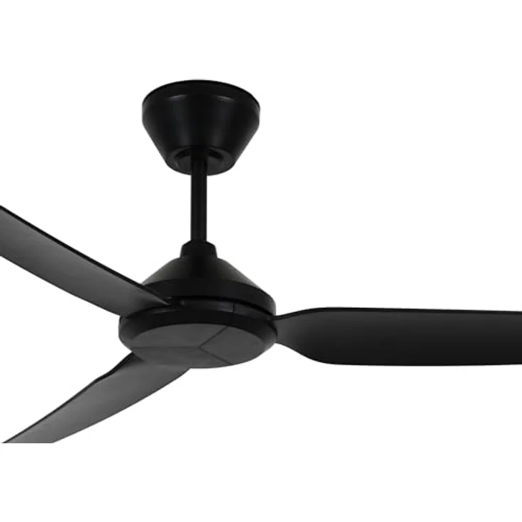 LUCCI AIR Deckenventilator Polis, 132 cm, 3 Flügel, IP55 Schutz, DC Motor mit 6 Geschwindigkeiten, Fernbedienung, Schwarz – Bild 3