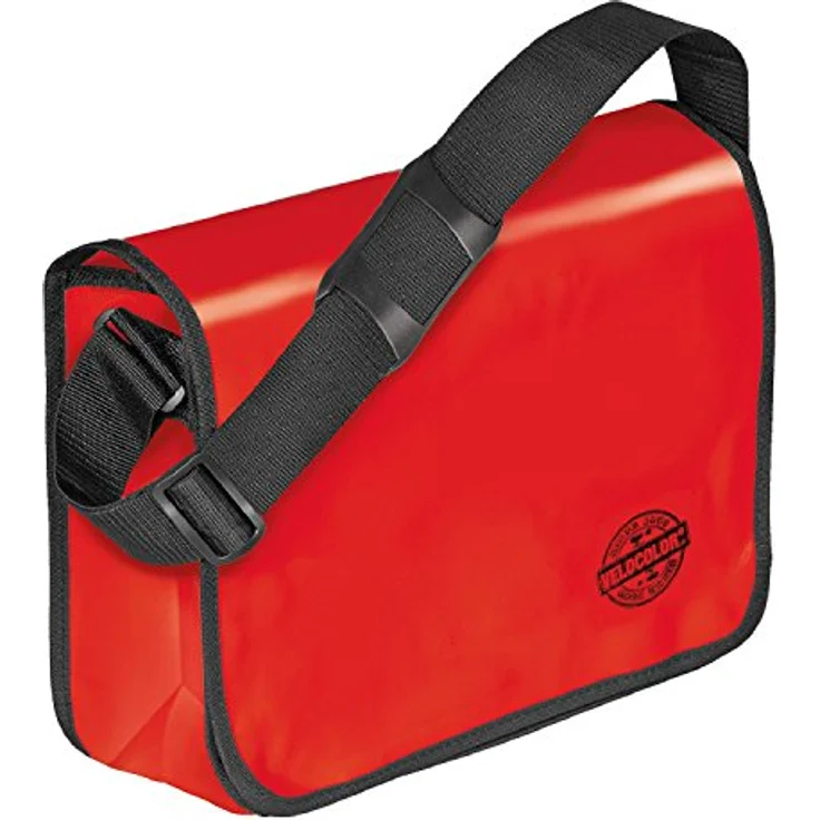 VELOFLEX Umhängetasche VELOCOLOR® 70003, aus LKW-Plane, großes Hauptfach, Handyfach, längenverstellbarer Schultergurt, rot – Bild 1