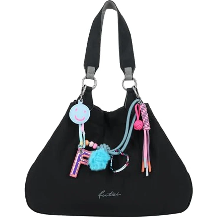 Fritzi aus Preußen Izzy Medium Limited Tüddelüt Schultertasche 42 cm, praktische Umhängetasche aus hochwertigem Material – Bild 1