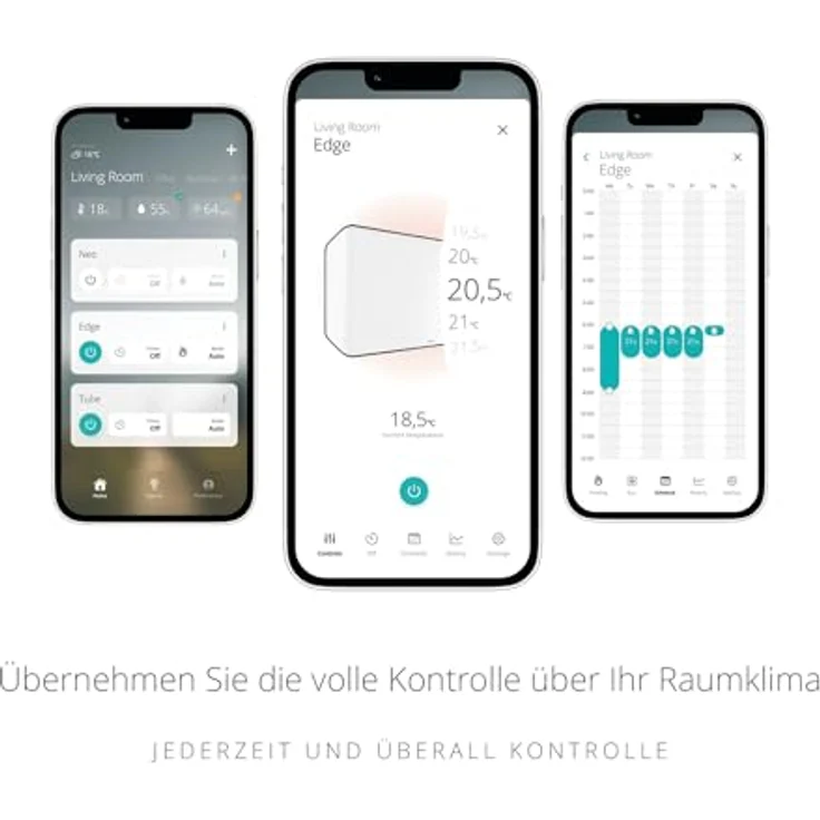 Duux Edge Elektrischer Konvektor-Raumheizer 24 h IP24 Indoor Flur Wand Weiß,  – Bild 6