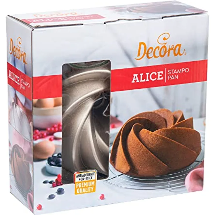 DECORA 0080111 ALUMINIUM DRUCKGUSS BACKFORM Ø 24 X 9 H CM ALICE