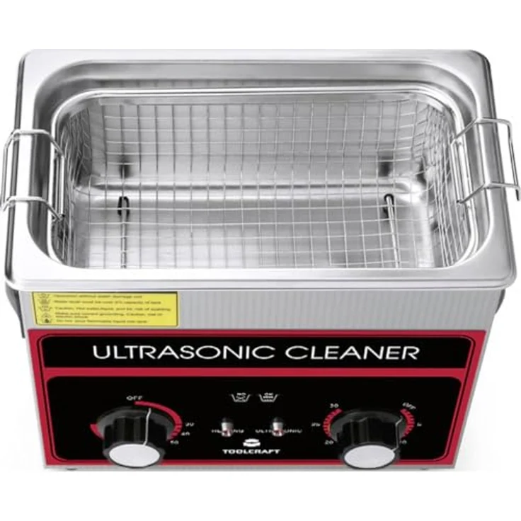 Toolcraft Ultraschallreiniger Schmuck, Bürobedarf, Werkstatt 180W 3.2l mit Heizung, mit Reinigungsk, Ultraschallreiniger – Bild 4