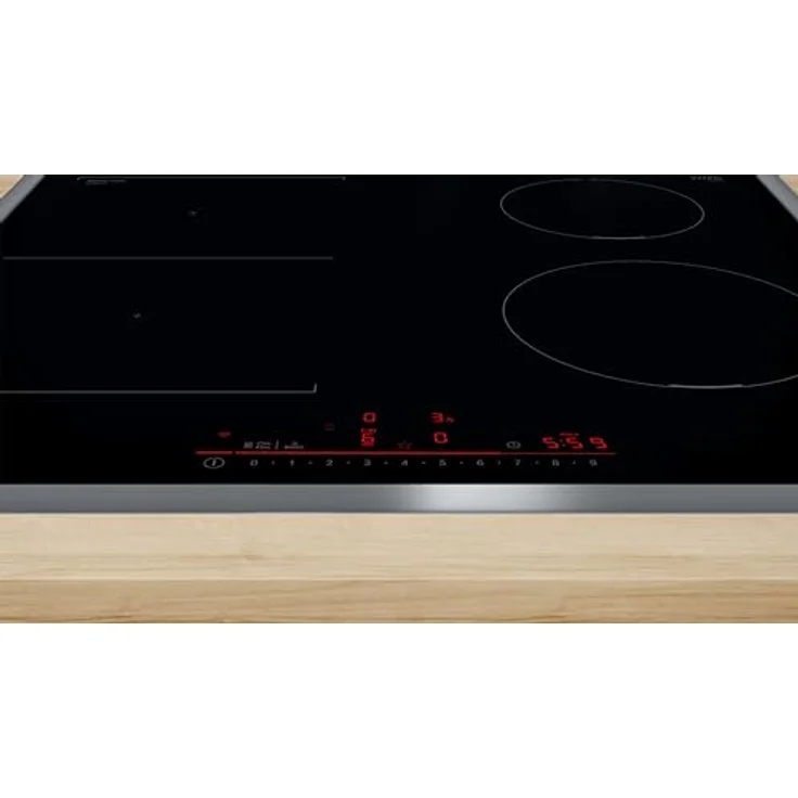 Bosch PVS645HB1E Serie 6 Smartes Induktionskochfeld (autark), 60 cm breit, Kombination zweier Kochzoen, Umlaufender Rahmen, Kochfeldbasierte Haubensteuerung, schnelleres Kochen – Bild 4