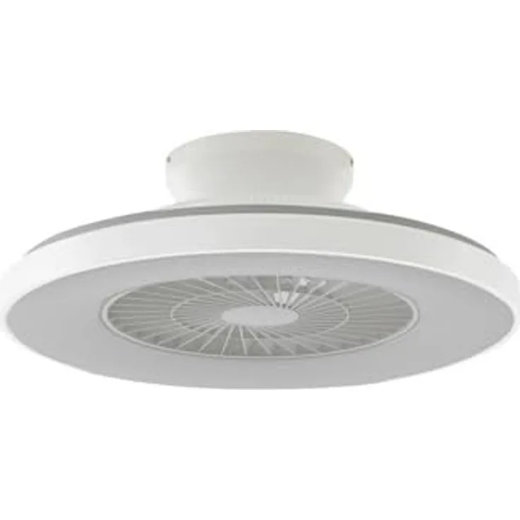 Lindby Smarter Deckenventilator 60 cm mit LED Beleuchtung, dimmbar, Farbwechsel (3000-6500K), Fernbedienung und App Steuerung, leise, grau-weiß