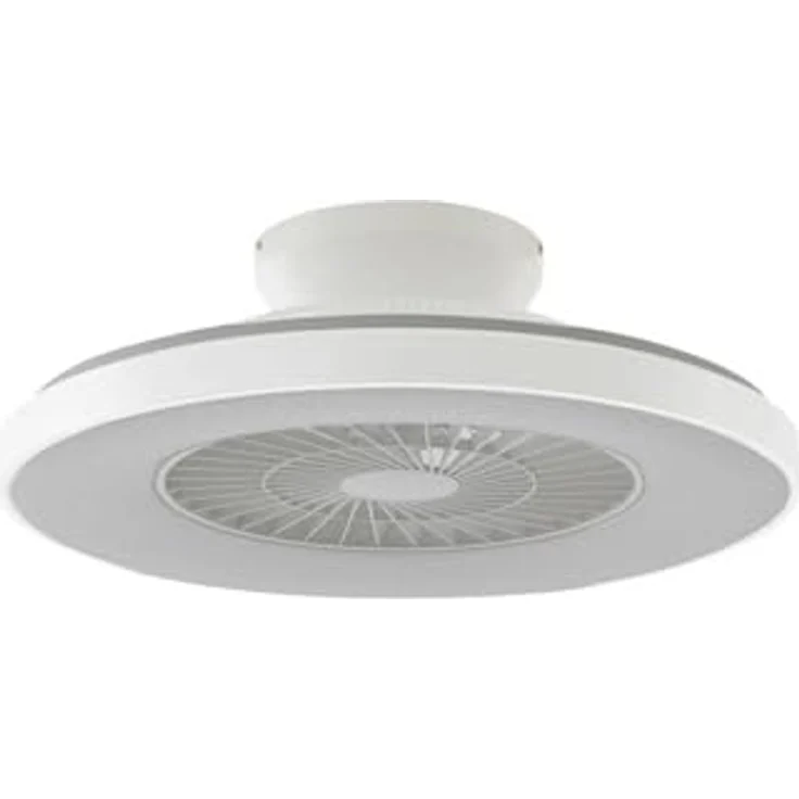 Lindby Smarter Deckenventilator 60 cm mit LED Beleuchtung, dimmbar, Farbwechsel (3000-6500K), Fernbedienung und App Steuerung, leise, grau-weiß – Bild 1