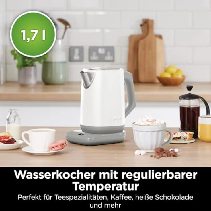 Ninja Wasserkocher Perfect Temperature KT200EUWH, 1,7L, 3000W, LED-Anzeige, 6 Temperatureinstellungen, Weiß – Bild 2
