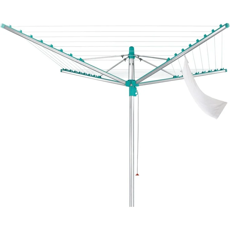 Leifheit Linomatic 500 Easy Wäschespinne, inkl. Bodenhülse, autom. Leineneinzug, Easy-Lift-System, 50 m Leinenlänge, für 5 Waschladungen – Bild 3