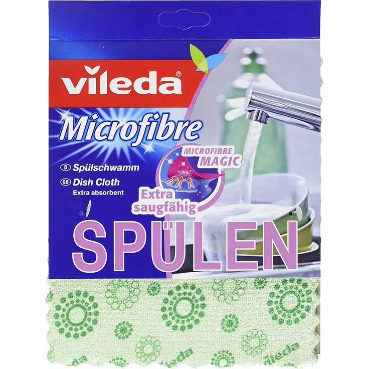 Vileda Microfaser Spülschwamm, besonders hohe Saugfähigkeit – Bild 1