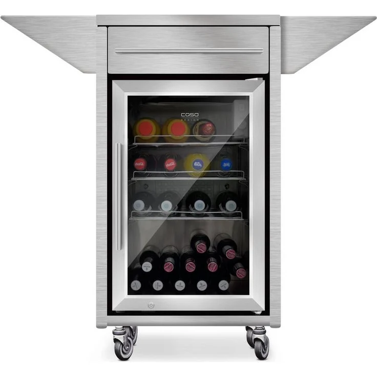 Caso Barbeque - Counter & Cool Getränkekühlschrank, Rollwagen, 3 Regalböden – Bild 1