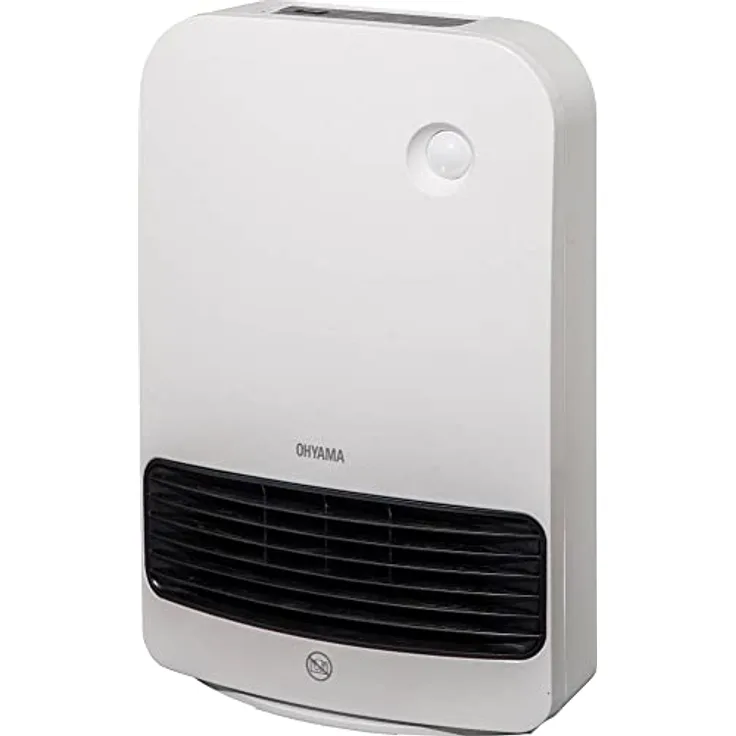 Iris Ohyama, Keramik Heizlüfter / Energiesparende Elektroheizung, Reichweite 90cm, 1500W, Bewegungsmelder für Einsparungen, Timer, Badezimmer, Wohnzimmer - Ceramic Fan Heater JCH-15TD4 - Weiß