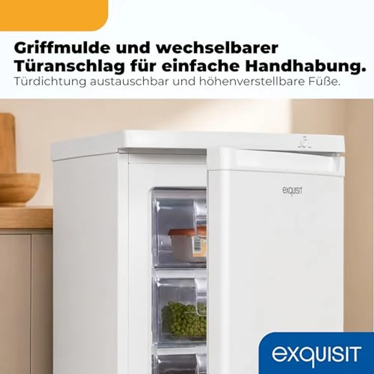 Exquisit GS512-040E Gefrierschrank, freistehend, weiß, Energieklasse E – Bild 8