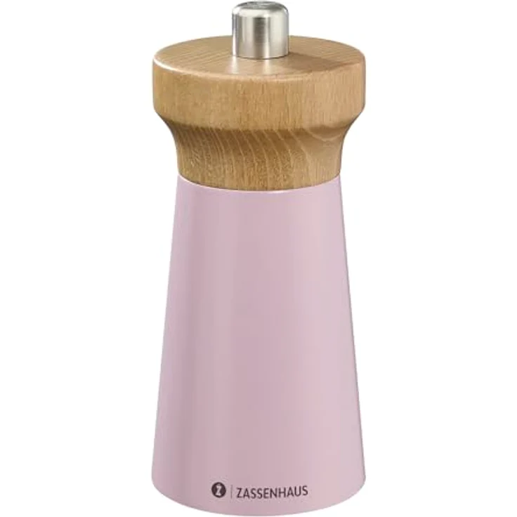 Zassenhaus Salzmühle WESTERLAND lotus, lackiertes Buchenholz, stufenlos verstellbares Hochleistungs-Keramikmahlwerk, 12 cm, Ø 5,4 cm – Bild 1