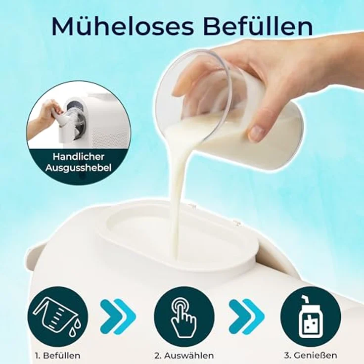KLAMER Softeismaschine mit Kompressor, 7 Programme für Softeis, Slushie, Frappé, 1,5L Fassungsvolumen, automatische Reinigung, inkl. digitalem Rezeptbuch – Bild 4