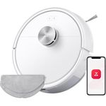 Roborock Q7 M5-Set Saugroboter mit Wischfunktion, 10.000Pa Saugkraft, Dual Anti-Tangle-System, LiDAR Navigation, 150Min Laufzeit, APP Steuerung (Weiß)