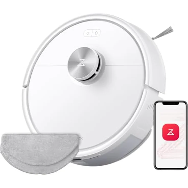 Roborock Q7 M5-Set Saugroboter mit Wischfunktion, 10.000Pa Saugkraft, Dual Anti-Tangle-System, LiDAR Navigation, 150Min Laufzeit, APP Steuerung (Weiß) – Bild 1