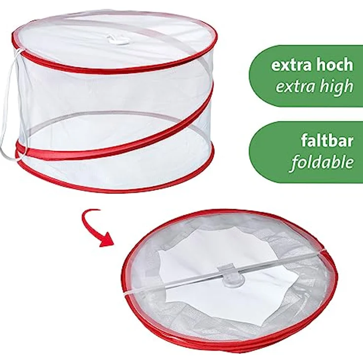 Westmark Speisehauben Hoody – faltbare Abdeckhauben für Lebensmittel, Fliegenschutz und Insektenschutz beim Essen draußen, praktische Obsthaube – ø 39, 34, 30 cm, 3 Stück – Bild 5