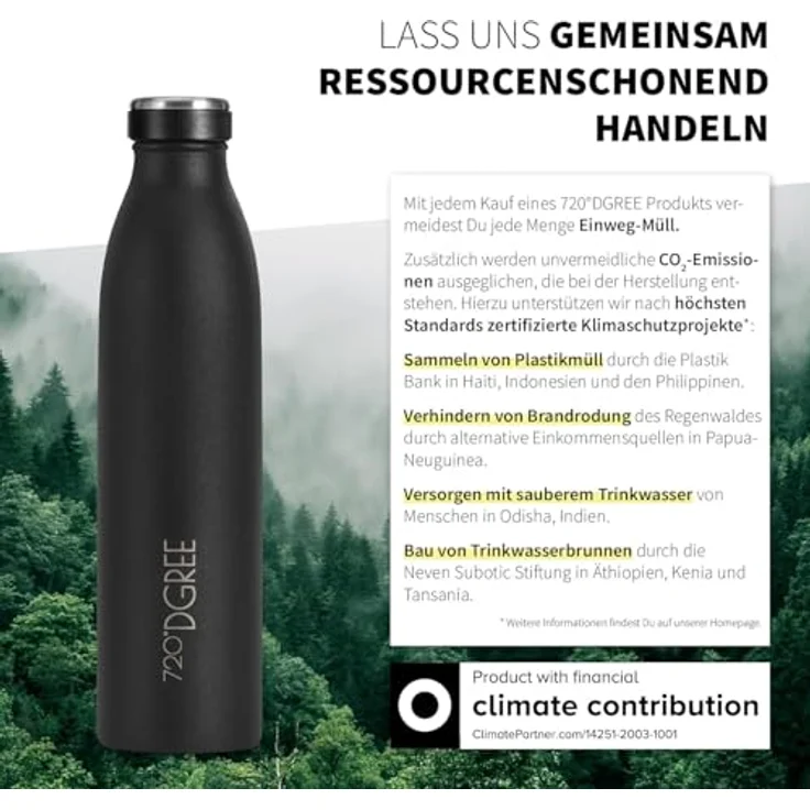 720°DGREE Edelstahl Trinkflasche “milkyBottle”, 500ml, BPA-frei, auslaufsicher, kohlensäuregeeignet, kinderfreundlich, doppelwandig, für Sport und Schule – Bild 5