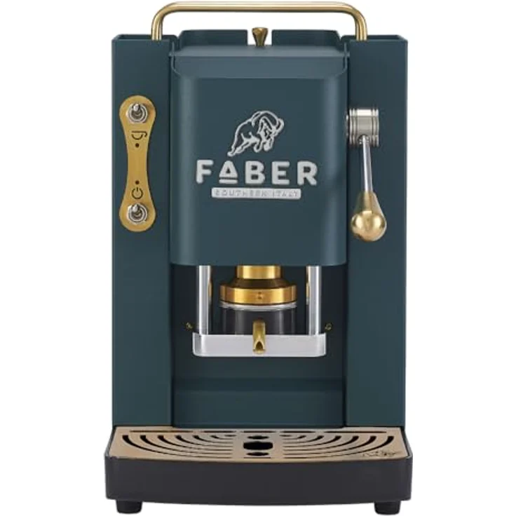 Faber Coffee Machines Faber Pro Deluxe 3.0 Kaffeepadmaschine, Messing-Design, ESE Pads, hygienischer Wassertank aus Glas, magnetisch abnehmbare Brühgruppe und Auslauf – Bild 2
