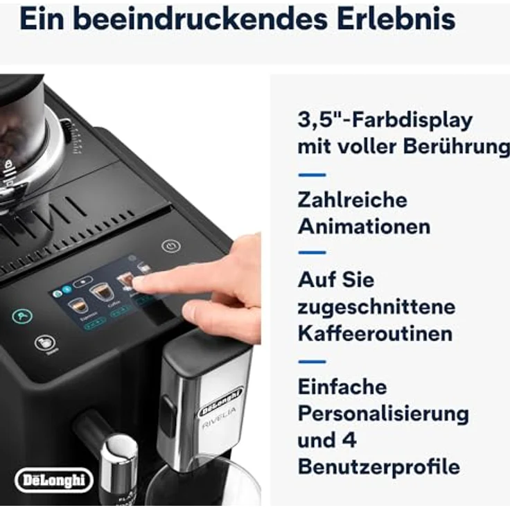 Extra Delonghi EXAM440.35.B Rivelia, Kaffeevollautomat, Schwarz – Bild 6