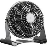 Sichler Haushaltsgeräte Kompakter Tisch-Ventilator VT-111.T, 14 Watt, Ø 11 cm, Turmventilator, blau